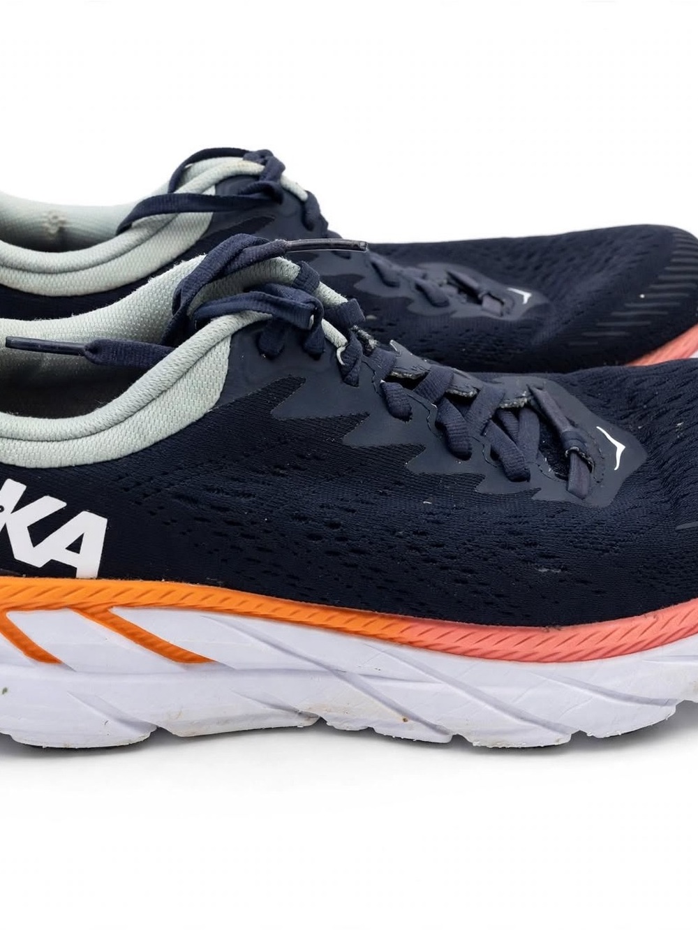 Hoka Clifton 7 Outer Space Orange Running Shoes Womens 9D